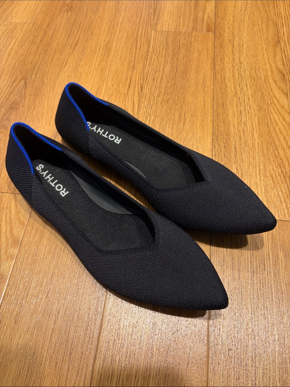 NWOB Rothy’s The Point II Black Flats | Women’s Size 9.5